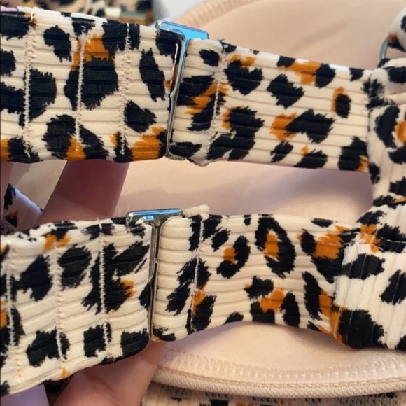 Leopard Ribbed Hipster Bottoms and Bralette  Bikini Women’s Size Plus 14W NEW - Picture 2 of 14